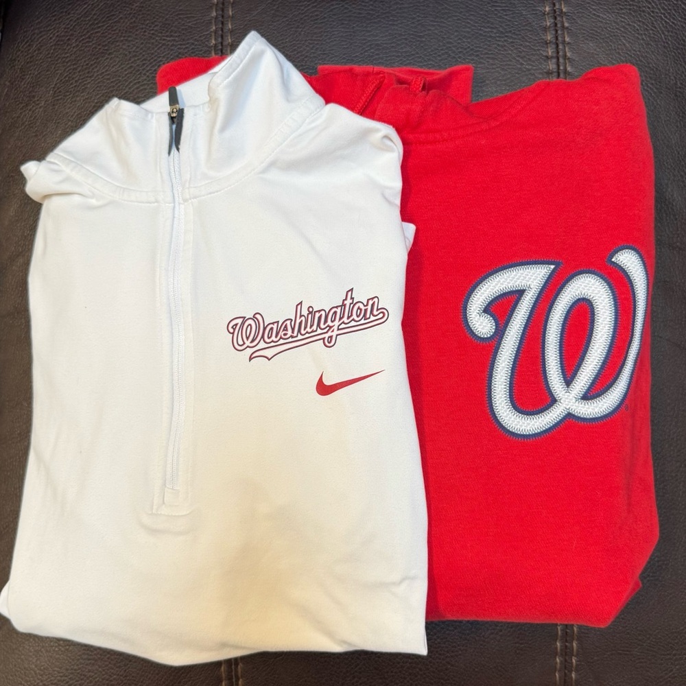 Nike Washington Half-Zip Pullover and Red Max Scherzer Sweatshirt